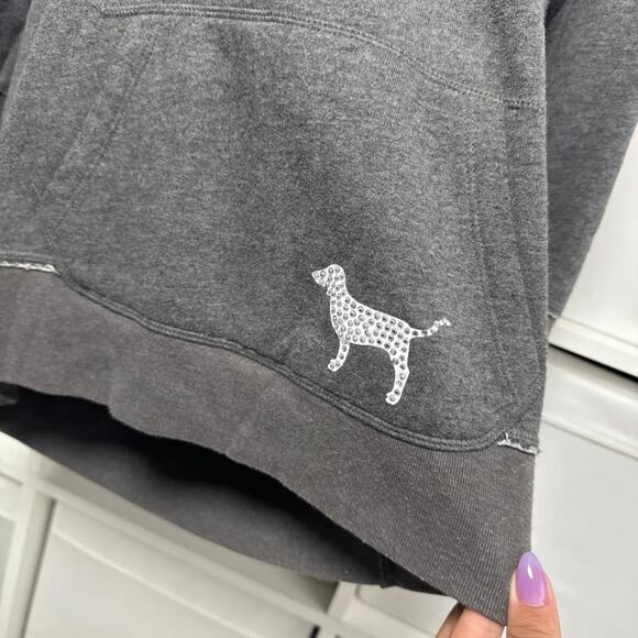 Y2K Vintage PINK Bling Hoodie Sweatshirt - Picture 4 of 6